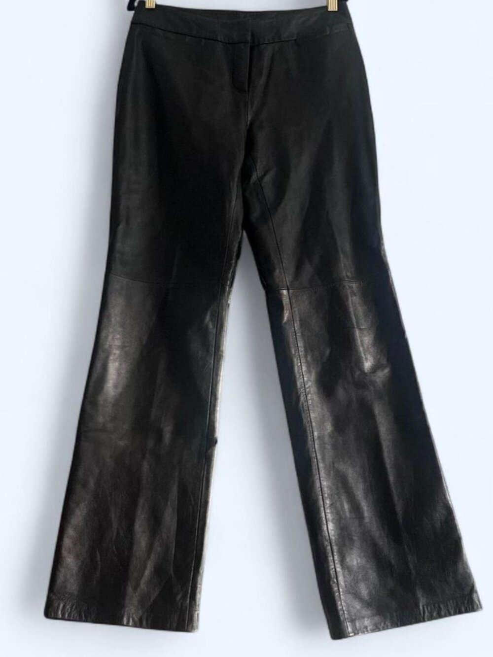 Super soft vintage y2k low waisted Black leather lamb skin bootcut trouser pants